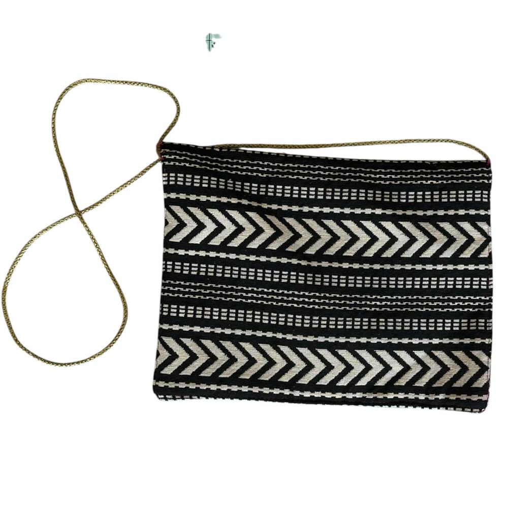Womens Clutch with Strap Made in India Black White Fuchsia Unique Envelope Style